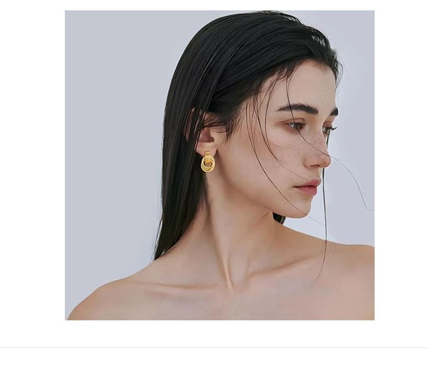Foto 4 pulgar | Aretes de Nudo Oro 18k Xtellar Gruesos Joyería para Mujer