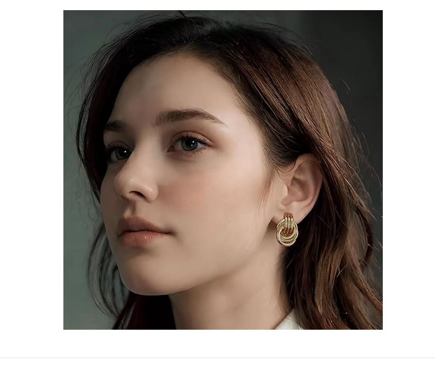 Foto 5 pulgar | Aretes de Nudo Oro 18k Xtellar Gruesos Joyería para Mujer