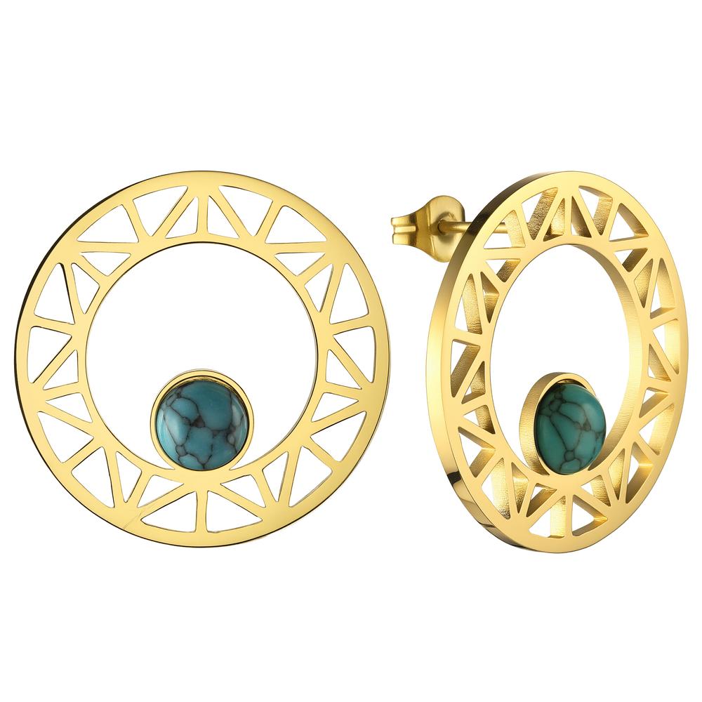 Aretes Enso Ic Para Mujer Eic252483g Color Dorado