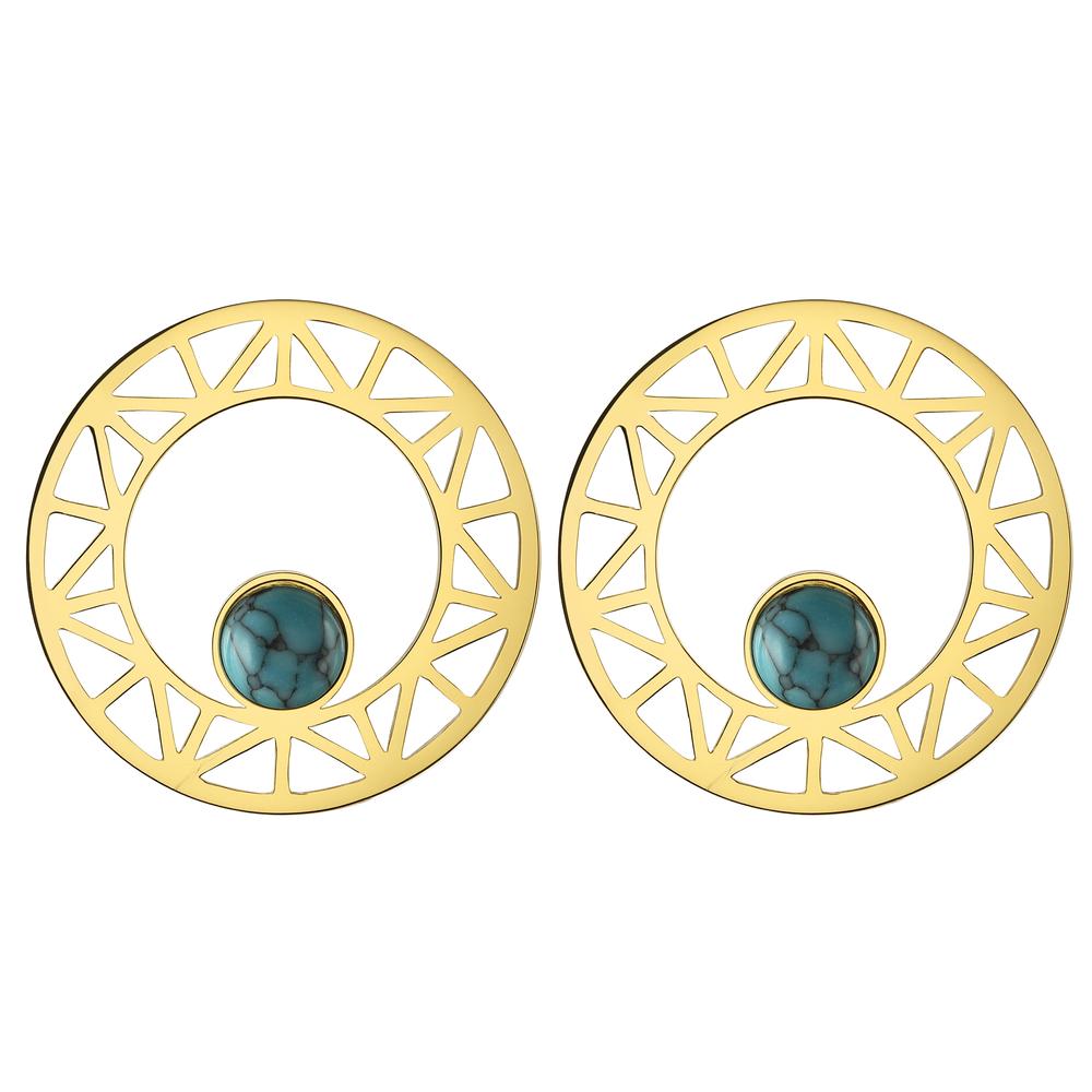 Foto 4 pulgar | Aretes Enso Ic Para Mujer Eic252483g Color Dorado