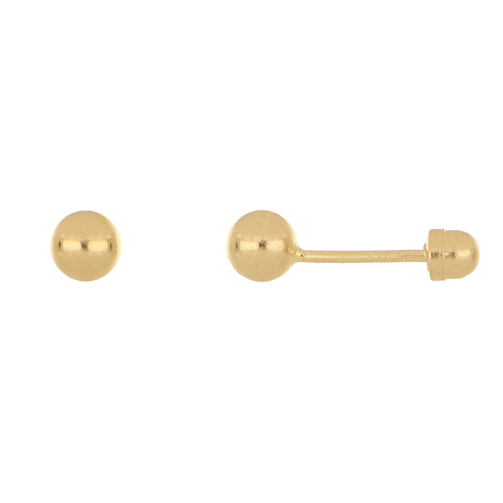 Foto 2 pulgar | Broquel Zekie 7021 Oro 14k Amarillo Bola Mediana
