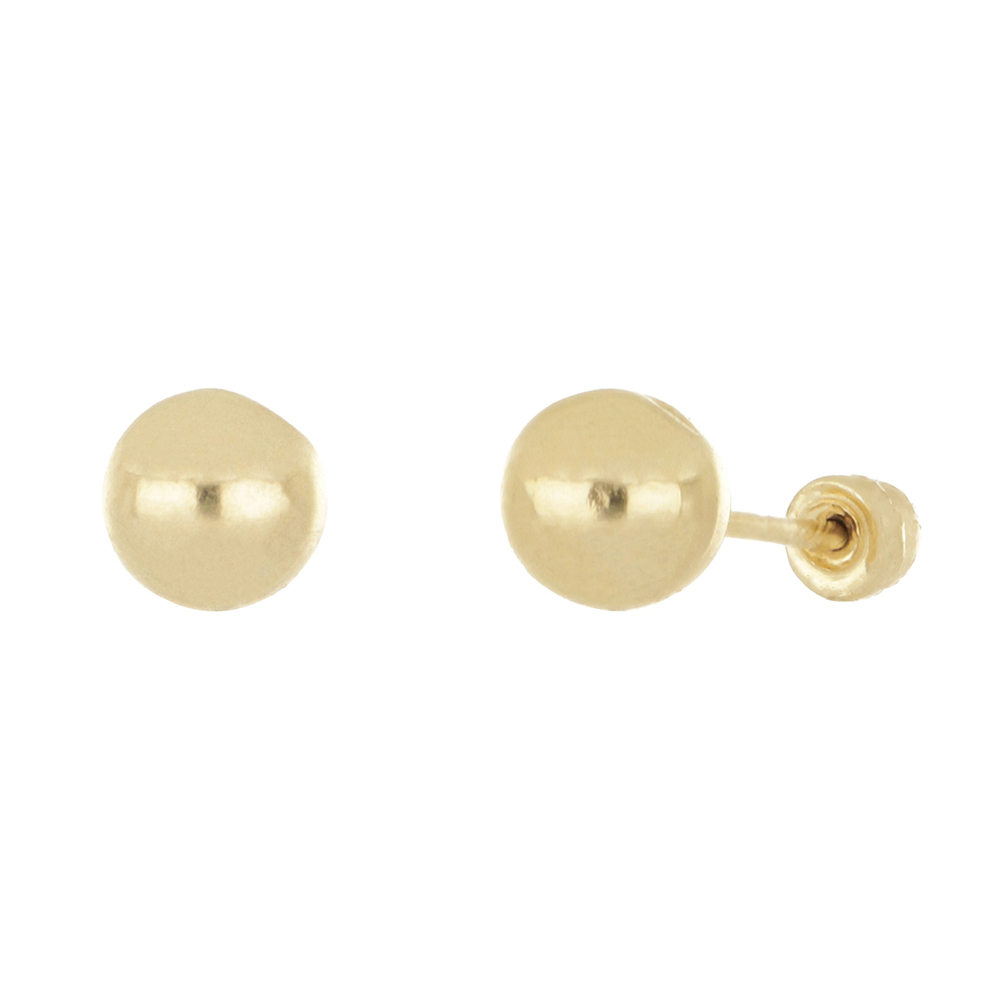 Foto 2 pulgar | Broquel Zekie 7022 Oro 14k Amarillo Bolita