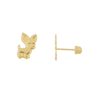 Foto 2 | Aretes Zekie 7036 Oro 14k Amarillo Perro Chihuahua