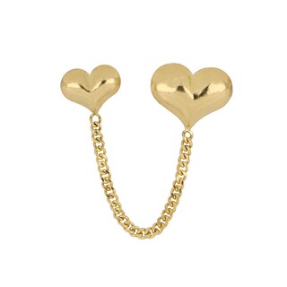 Foto 1 | Aretes Zekie 7034 Oro 10k Amarillo Doble Corazones