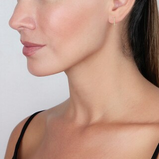 Foto 3 | Arracadas Zekie 7048 Oro 14k Amarillo Lisas