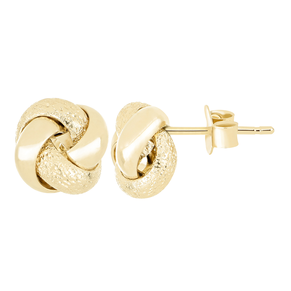 Foto 1 | Aretes Zekie 7092 Oro 14k Amarillo Nudo Azucarado