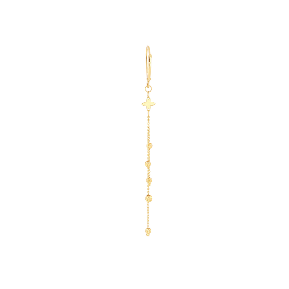Foto 3 pulgar | Aretes Zekie 7139 Oro 10k Amarillo Largos De Flor