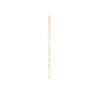Foto 2 | Aretes Zekie 7139 Oro 10k Amarillo Largos De Flor