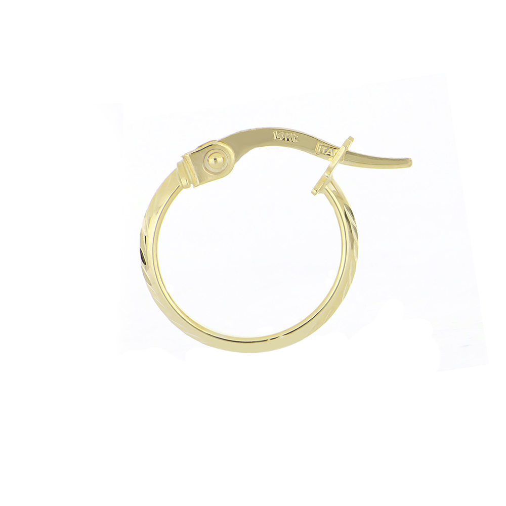Foto 3 pulgar | Arracadas Zekie 7169 Oro 14k Amarillo Diamantada