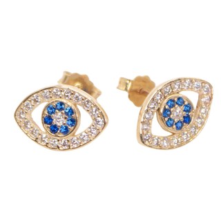 Foto 1 | Aretes Ojo Turco Crixus Joyería Oro 10k