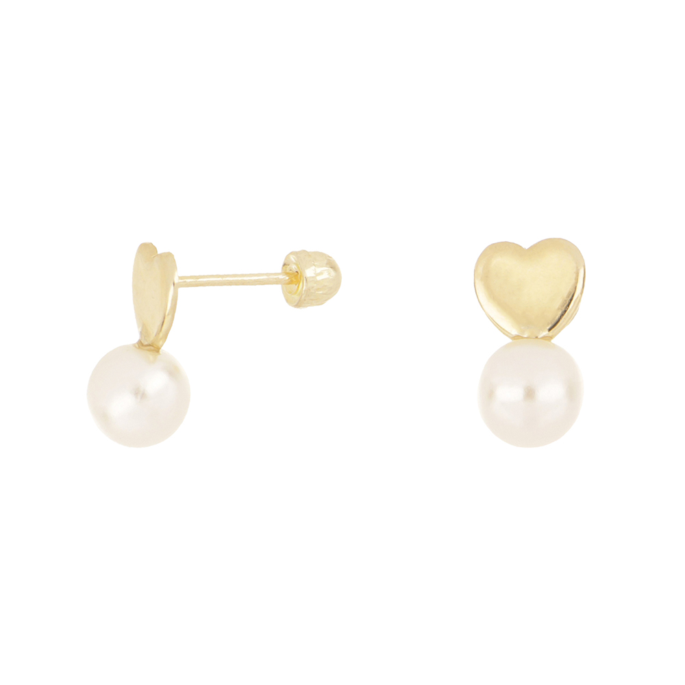 Foto 1 | Aretes Zekie 7277 Oro 10k Amarillo Corazon