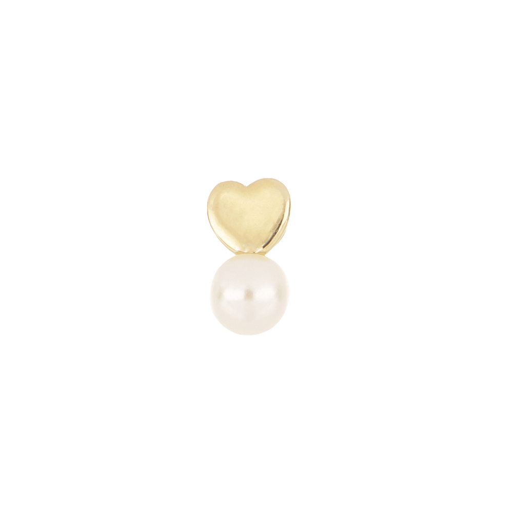 Foto 3 pulgar | Aretes Zekie 7277 Oro 10k Amarillo Corazon