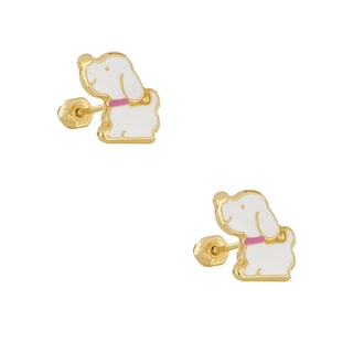 Foto 1 | Aretes Zekie 7284 Oro 14k Amarillo Perrito