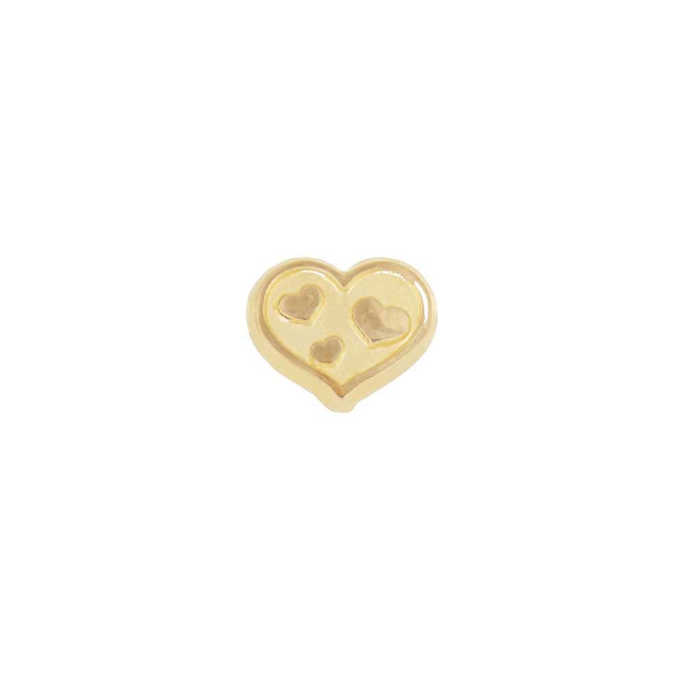 Foto 1 | Broquel Zekie 7235 Oro 10k Amarillo Corazon