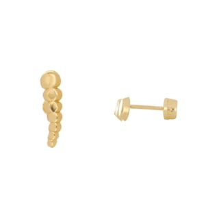 Foto 1 | Aretes Zekie 7281 Oro 10k Amarillo Lambada Bolitas