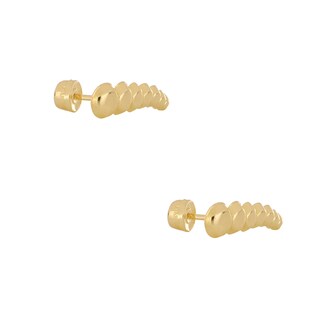 Foto 2 | Aretes Zekie 7281 Oro 10k Amarillo Lambada Bolitas