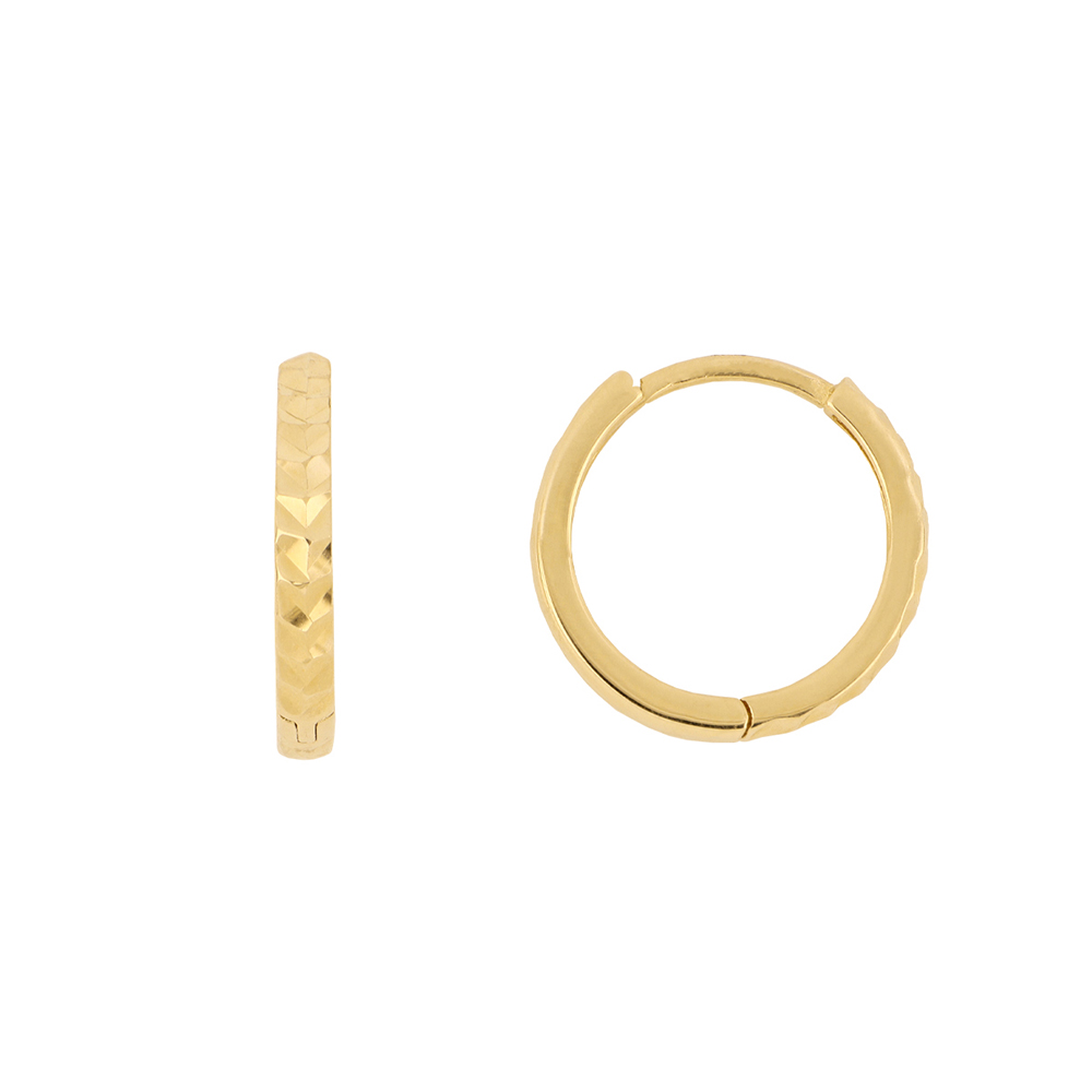 Foto 3 pulgar | Huggies de Oro 14k Zekie