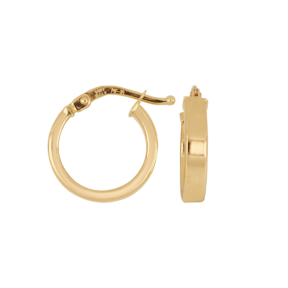 Foto 2 pulgar | Arracadas de Oro 14k  Zekie 7210 Amarillo Tubo
