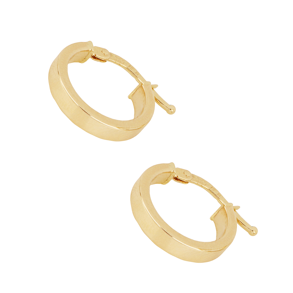 Foto 3 pulgar | Arracadas de Oro 14k  Zekie 7210 Amarillo Tubo