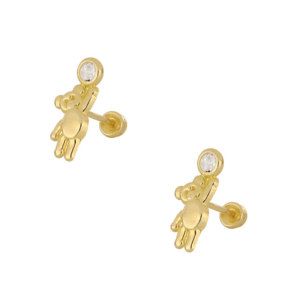 Foto 3 pulgar | Aretes de Oro 10k Zekie