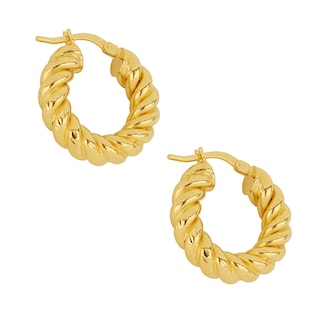 Foto 1 | Arracadas de Oro 14k 7211 Amarillo Espiral Diamantada