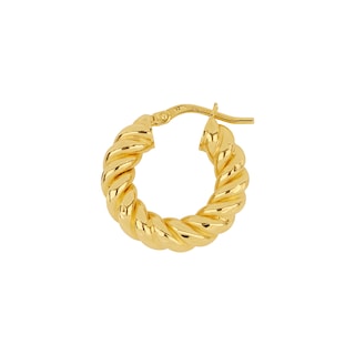 Foto 3 | Arracadas de Oro 14k 7211 Amarillo Espiral Diamantada