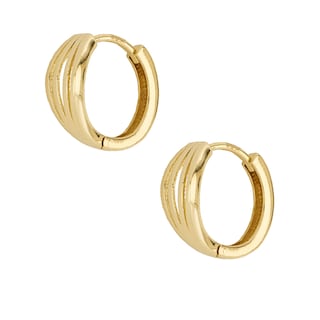 Foto 2 | Arracadas de Oro 14k Zekie 7212 Amarillo 4 Líneas