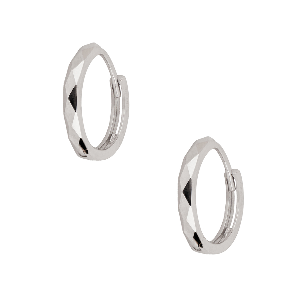 Foto 3 pulgar | Aretes de Oro Blanco 14k Zekie