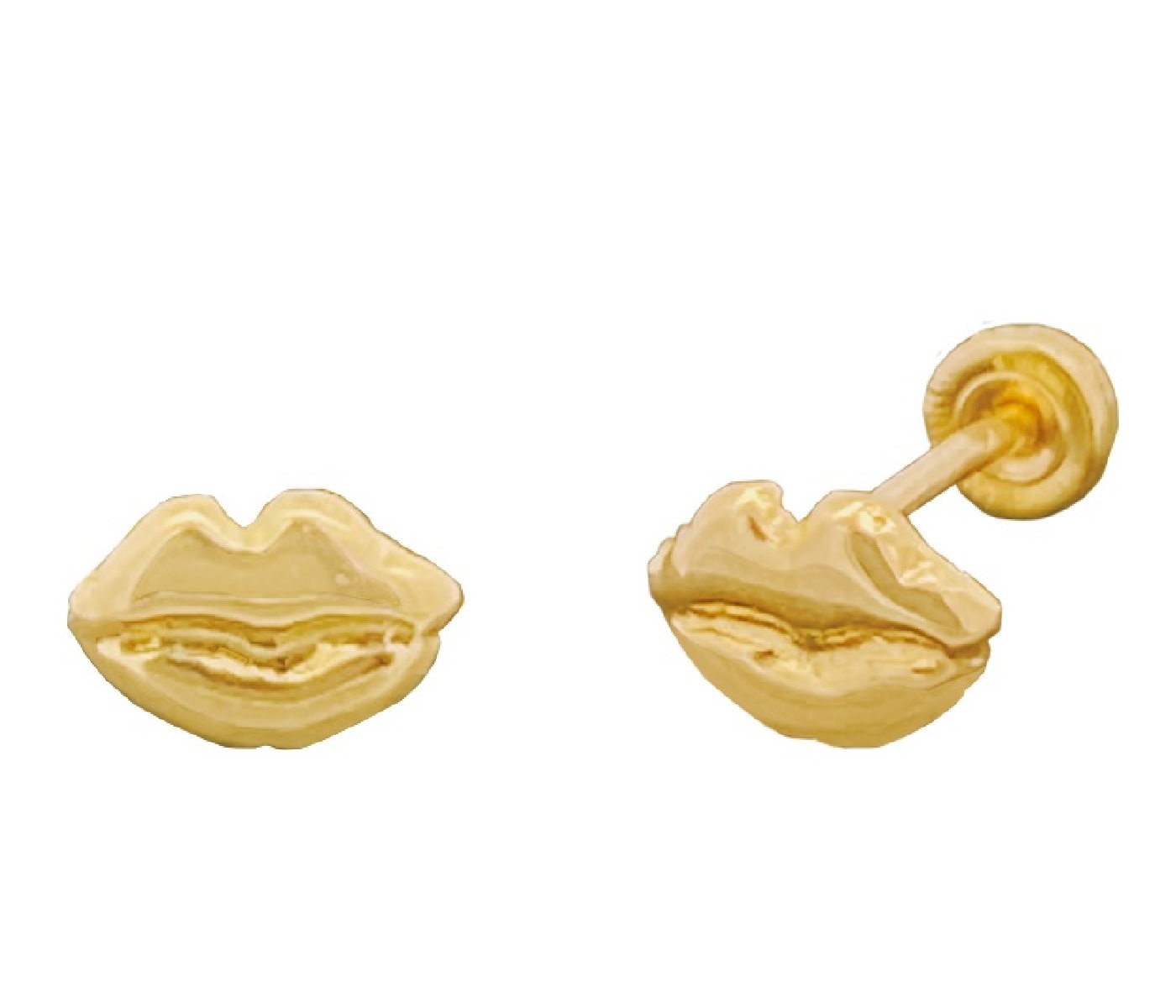 Foto 3 pulgar | Broquel Oro 10k Horoz Labios C499