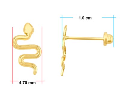 Foto 4 | Broquel Oro 10k Horoz Serpiente C559