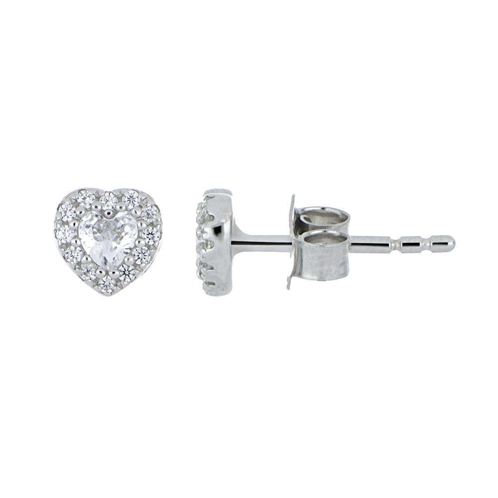 Foto 1 | Broquel Zekie 3013 Plata 0.925 Corazón Y Zirconias