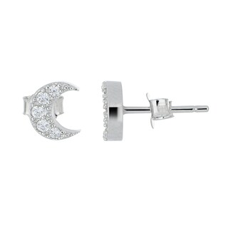 Foto 1 | Broquel Zekie 3019 Plata 0.925 Media Luna Con Zirconias