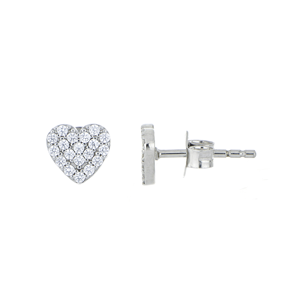 Foto 1 | Broquel Zekie 3021 Plata 0.925 Corazon Con Zirconias