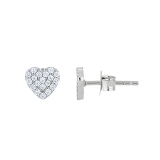 Foto 1 | Broquel Zekie 3021 Plata 0.925 Corazon Con Zirconias
