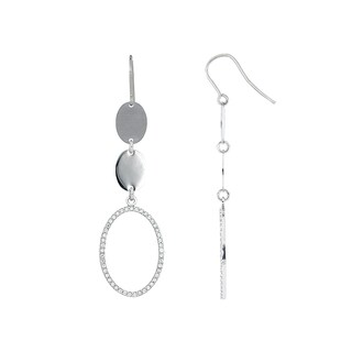 Foto 1 | Aretes Zekie 3012 Plata 0.925 Largos Ovalados
