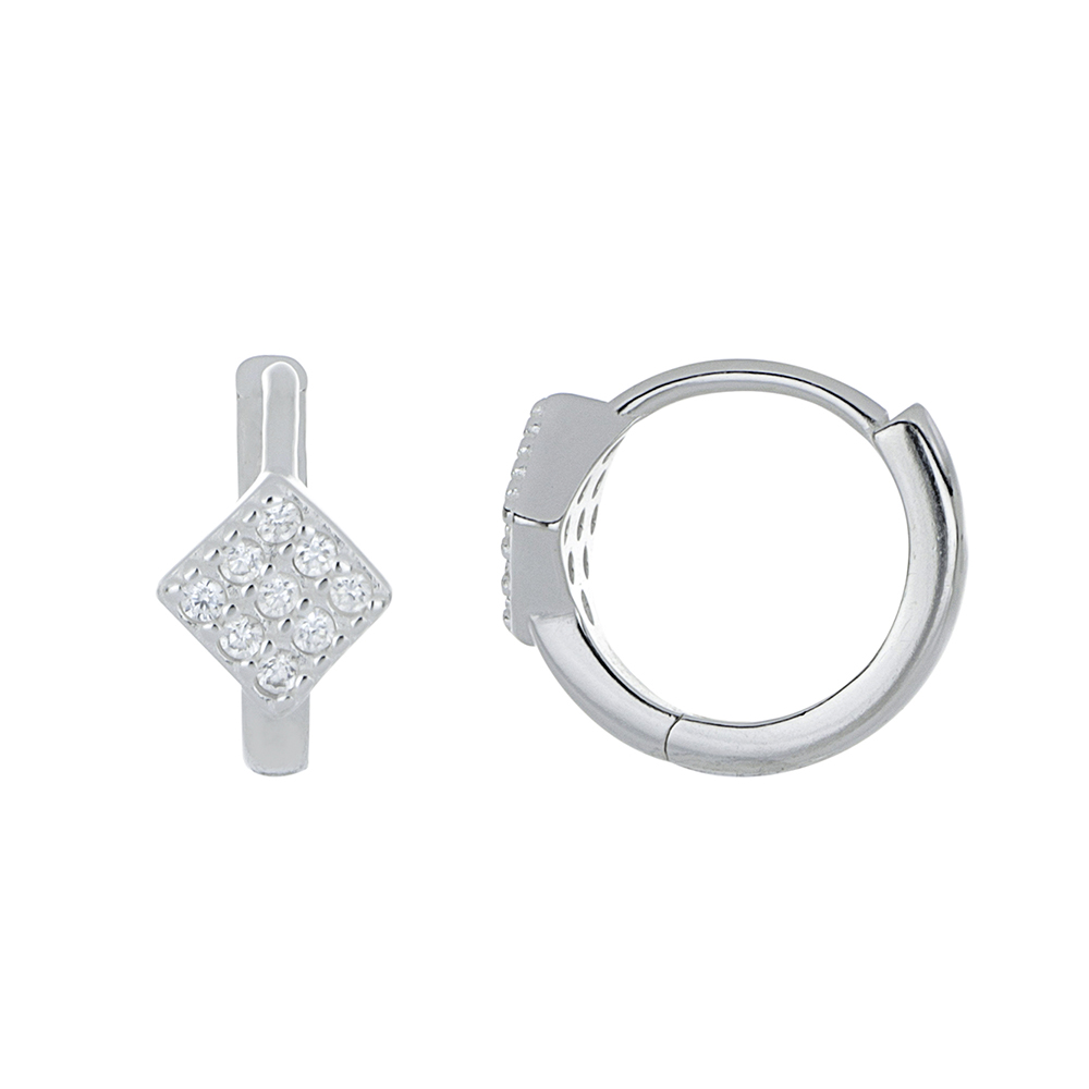 Foto 1 | Huggies Zekie 3039 Plata 0.925 Rombos Con Zirconia