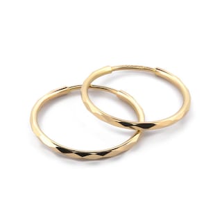 Foto 1 | Arracadas Facetadas Oro Sólido 1.8 Cm Oro Sólido 10k