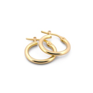Foto 1 | Hermosas Arracadas Lisas 1.5 Cm Oro Italiano Sólido 10k