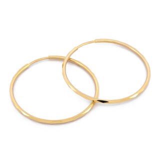 Foto 1 | Arracadas Facetadas Oro Sólido 2.4 Cm Oro Sólido 10k