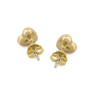 Foto 2 | Aretes Corazón Facetado Oro Sólido 10k