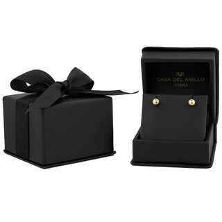 Foto 3 | Arete Broquel De Bola 3 Mm Oro Sólido 14k