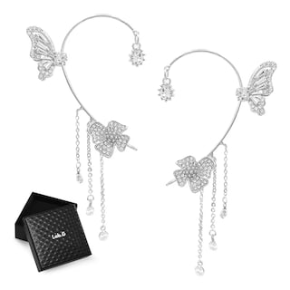 Foto 1 | Aretes De Mariposas Clip Largos 2 Piezas Lab.g Plata