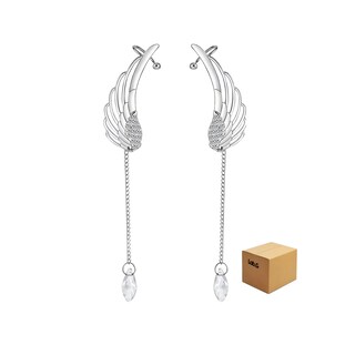 Foto 1 | Aretes Alas De Angel Y Perla Cruzado Trepador Lab.g Plata