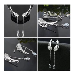 Foto 5 | Aretes Alas De Angel Y Perla Cruzado Trepador Lab.g Plata