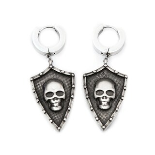Foto 1 | Aretes Chulada Escudo Calavera De Acero Inoxidable Hipoalergénico