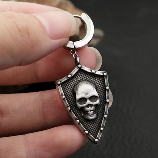 Foto 2 | Aretes Chulada Escudo Calavera De Acero Inoxidable Hipoalergénico