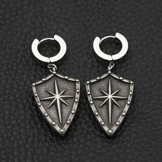 Foto 5 | Aretes Chulada Escudo Calavera De Acero Inoxidable Hipoalergénico