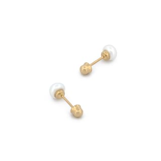 Foto 2 | Broquel Perla Natural Cultivada 3 Mm Oro Sólido 18k