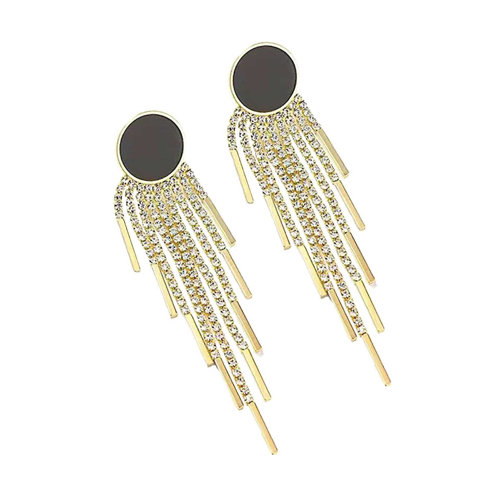 Foto 2 pulgar | Pendientes Huoguo Con Diamantes De Imitación Blancos En Polvo Y Piedra Ojo De Gato - Venta Internacional.