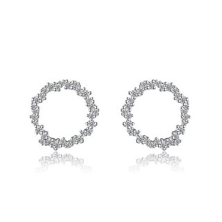 Foto 1 | Pendientes Huoguo Chapados En Plata Sencillos Y Modernos Para Mujer - Venta Internacional.